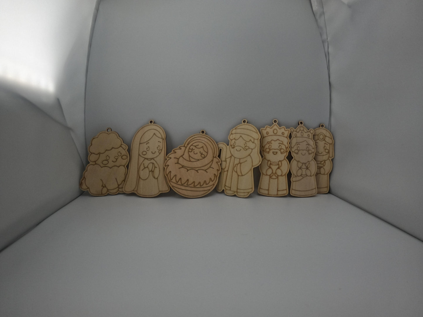 Wooden Christmas Ornament Set