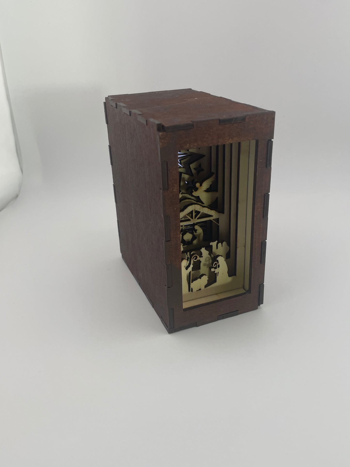 Light of the Nativity - Wooden Shadow Box