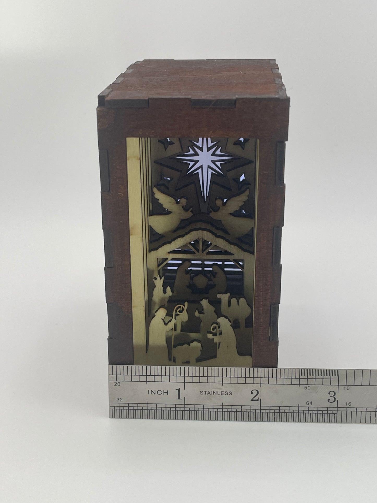 Light of the Nativity - Wooden Shadow Box