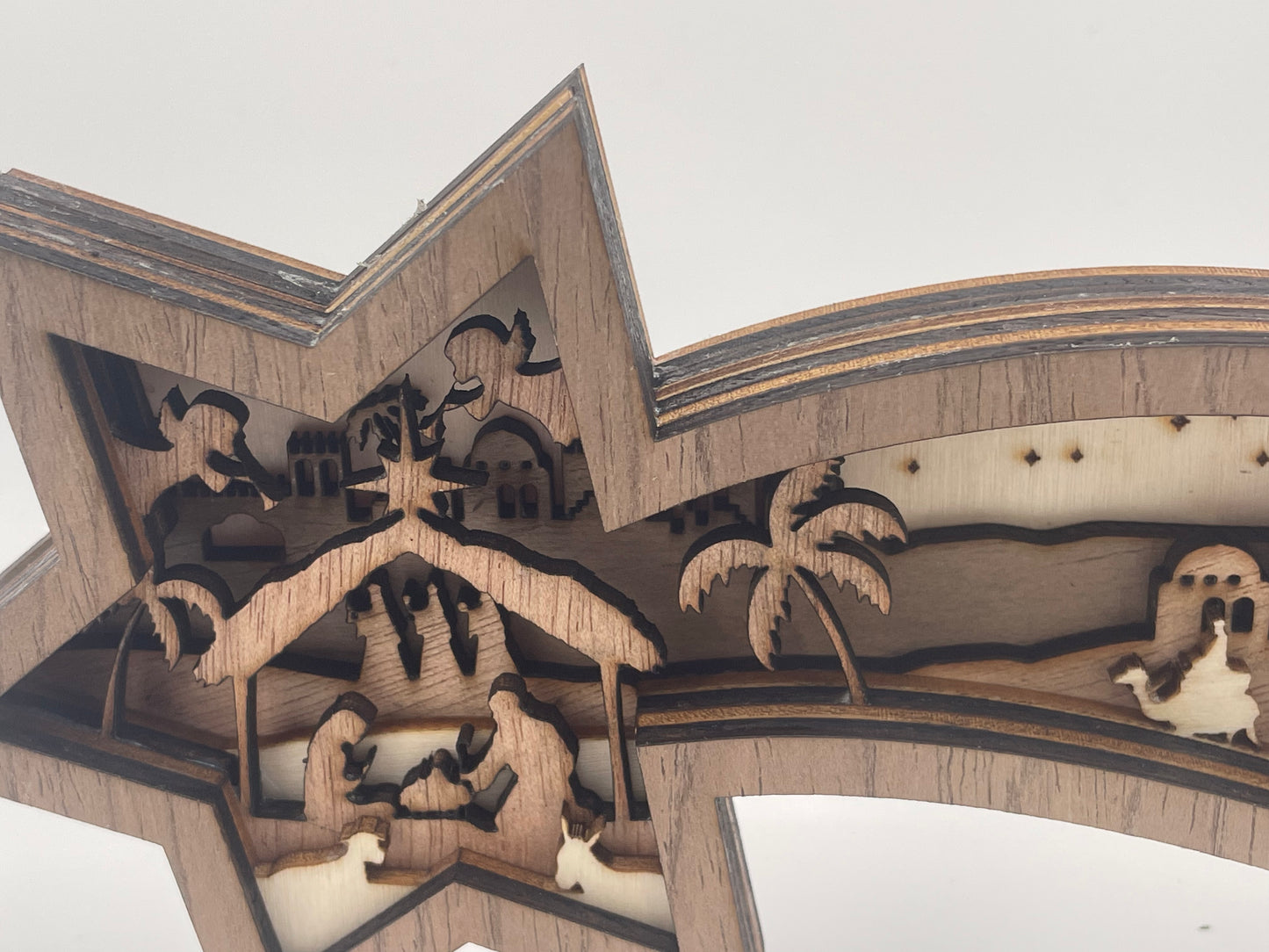 Wooden Shooting Star Nativity